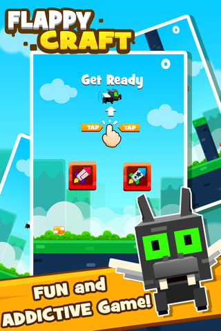 Flappy Craft - Ender Dragon Bird Game: Pixel Edition screenshot 2