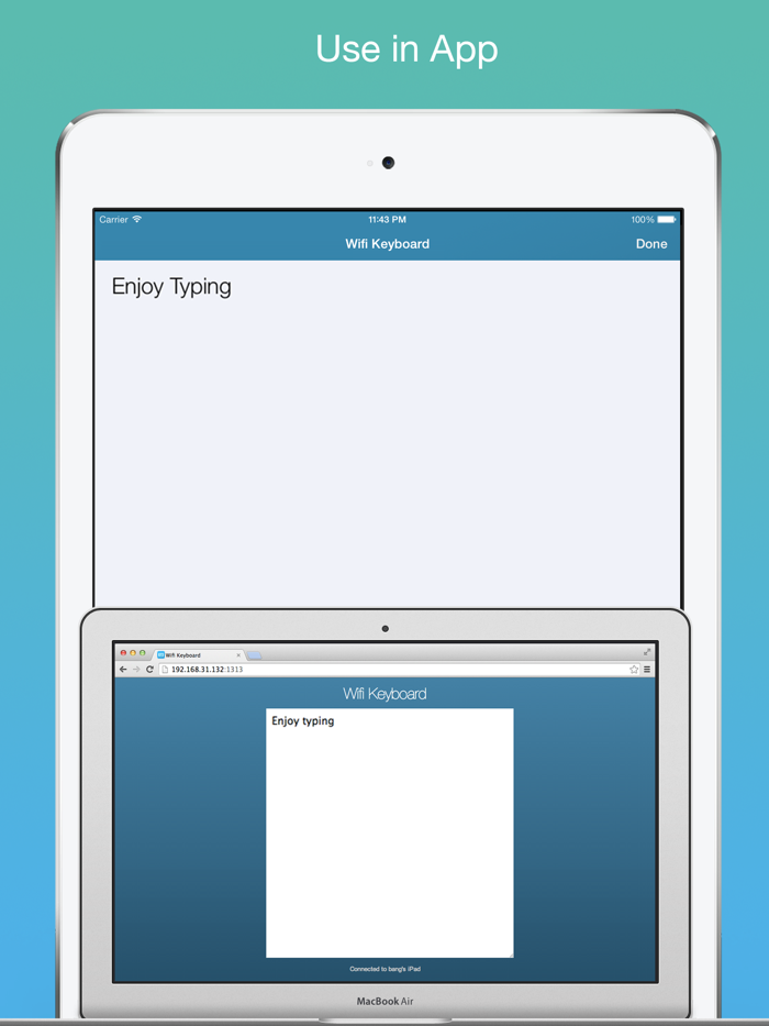 Wifi Keyboard - Connect your keyboard to iPhone-iPad with Wifi