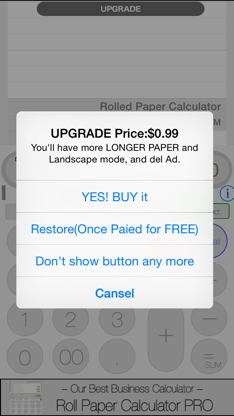 Rolled Paper Calculator PRO screenshot 3