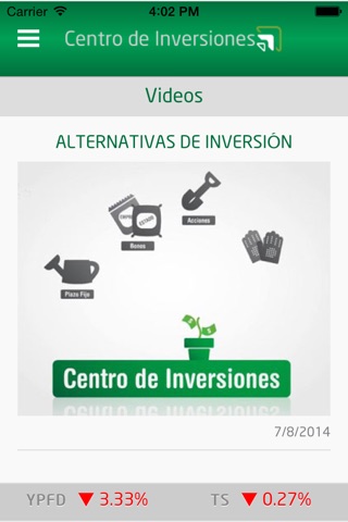 Centro de inversiones screenshot 2