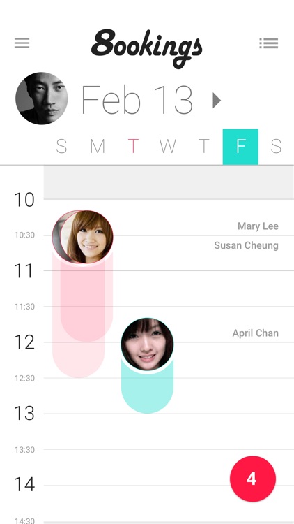 8ookings for Professional