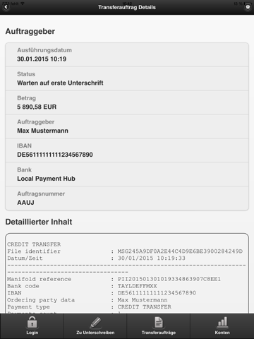 Screenshot #5 pour EBsec 4.5 - Firmenzahlungsverkehr To Go