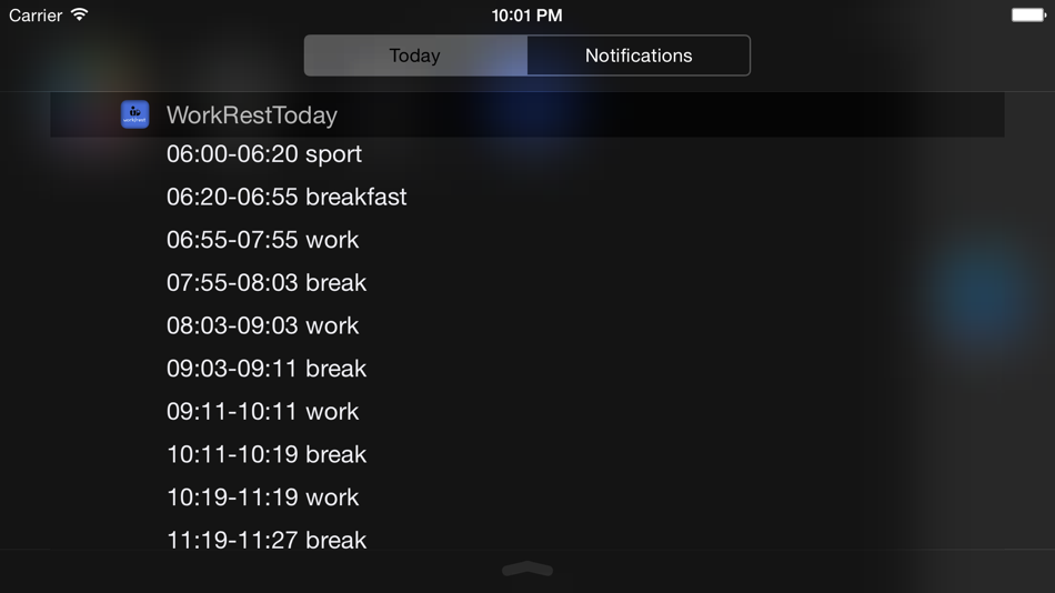 #1. Work Rest (iOS) 由: 增宝 王