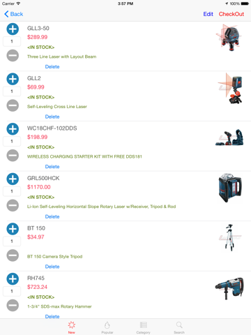 Bosch Tools iPad screenshot 4 - Shopping app