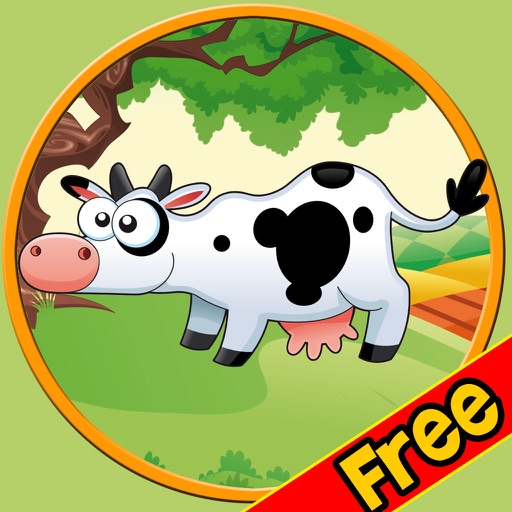 farm animals delightful for kids free icon