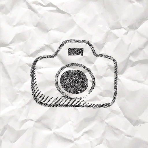 Paper Cam+ Photo Video Camera with paper effect filter icon