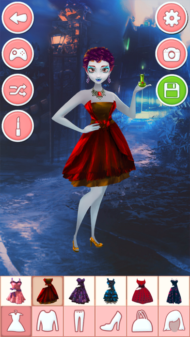 Screenshot #2 pour Jeux d'habillage pour filles: jeu de maquillage & coiffure de fille vampire