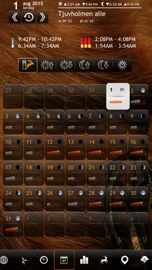 Jakt Assistenten – Kalender Med De Beste Jakt-tidene iPhone-skjermbilde 1