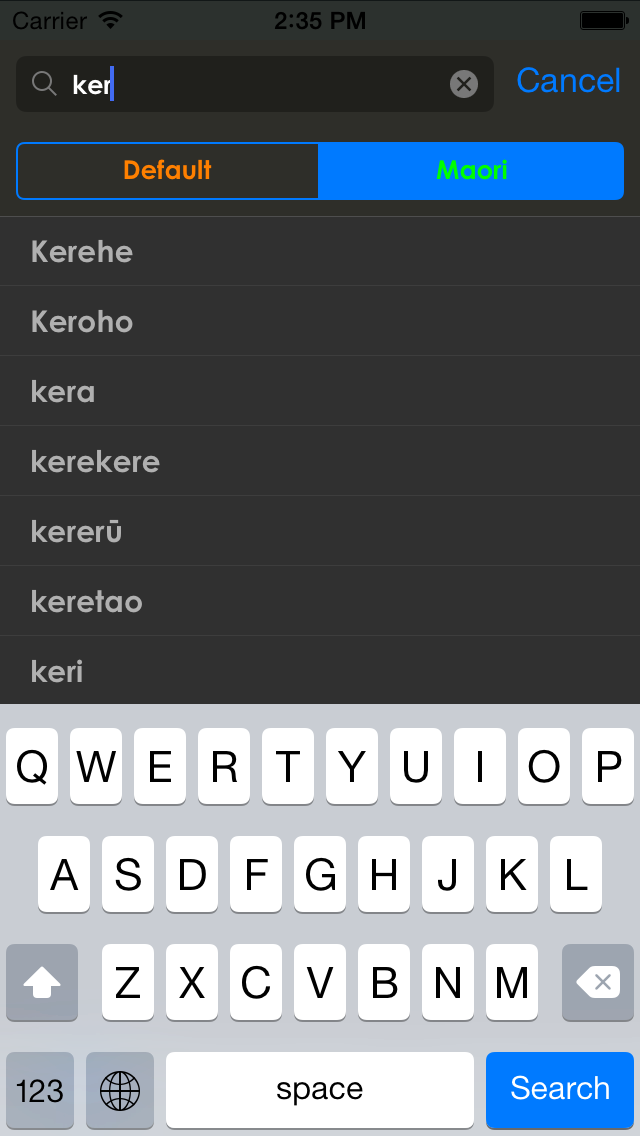 Screenshot #2 pour Maori Dictionary