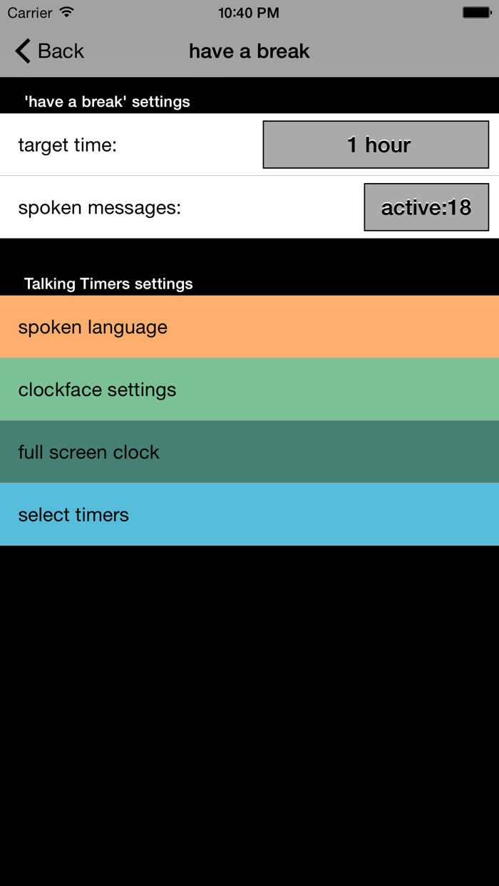 Talking Timers to Check TalkTime
