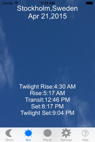 Moon Phase & Sun Rise/Set screenshot 3