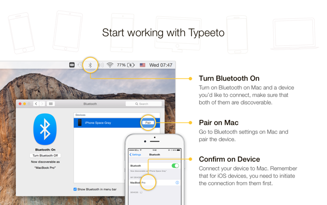 ‎Typeeto: remote BT keyboard Screenshot