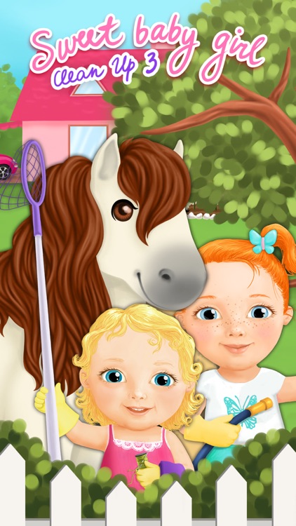 Sweet Baby Girl Cleanup 3 House Chores, Car Wash and Pony Care - Kids Game screenshot-4