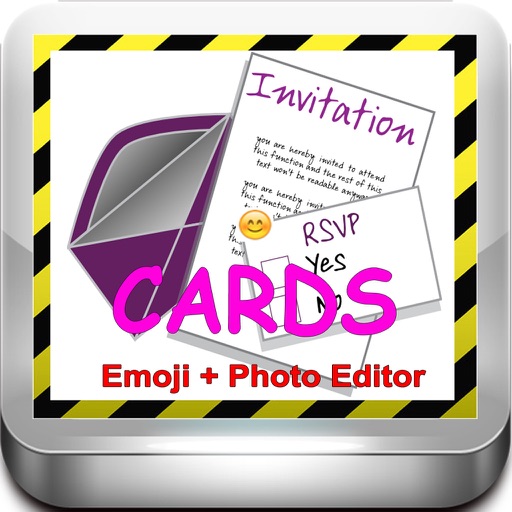 Invitation eCards with Photo Editor.Customize and Send Invitation eCards with Invitation Emoji,Text and Voice Messages iOS App