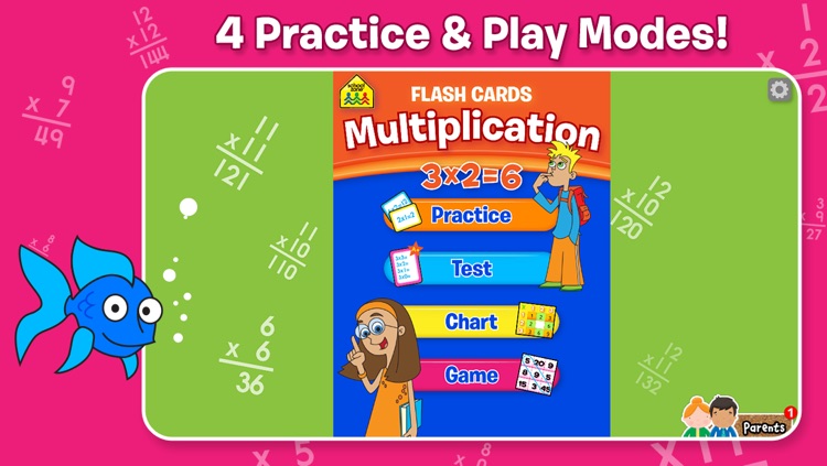 Multiplication Flash Cards from School Zone
