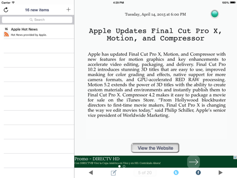 Screenshot #4 pour Simple RSS Reader