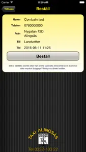 Taxi Alingsås screenshot #2 for iPhone