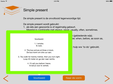 Engelse werkwoorden uitleg screenshot 3