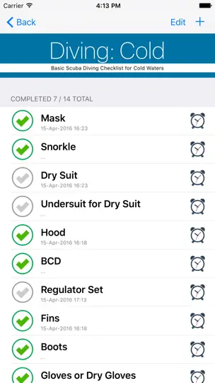 Скриншот Dive Check на iPhone 2