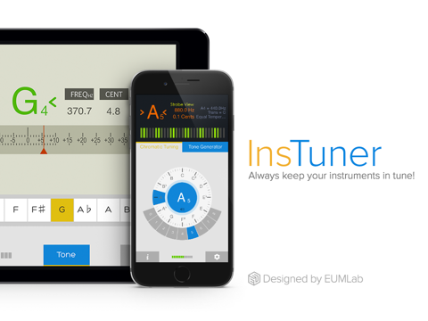 Screenshot #1 for insTuner - Chromatic Tuner with Tone Generator