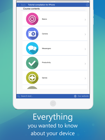 Tutorial Compilation for iPhone - Helpful Tips for Newbies iPad screenshot 2 - Book app