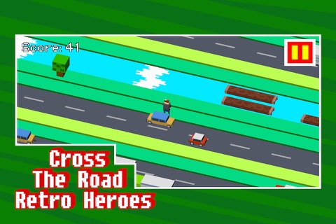 Cross The Road Retro Heroes screenshot 2