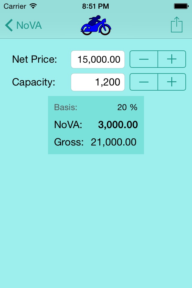 NoVA Calculator for Austrian Vehicles screenshot 3