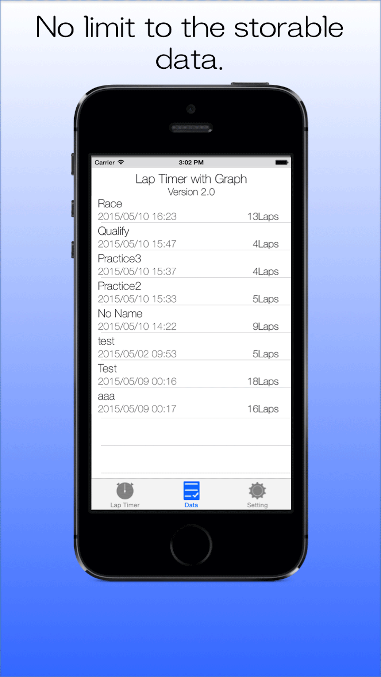 Lap Timer with Graph