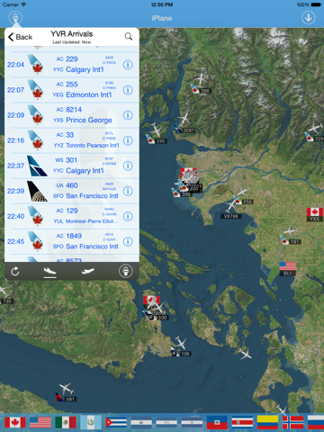 Screenshot #1 for Canada Airport - iPlane Flight Information