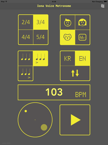 Iona Voice Metronome iPad screenshot 1 - Music app