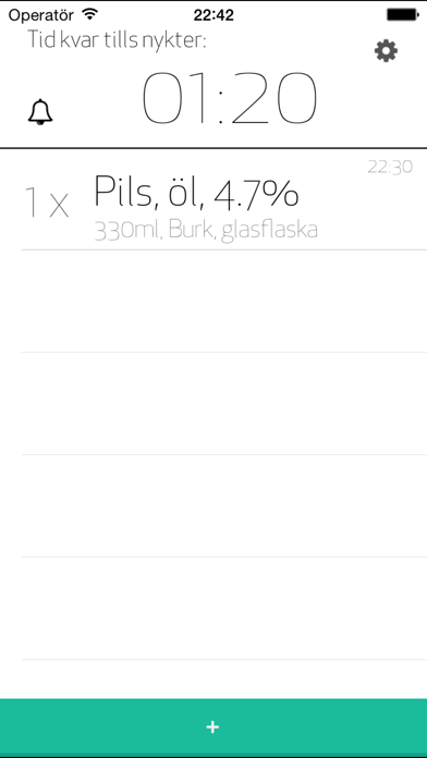 Promillekalkylator App skärmdump