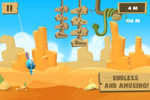 Swinging Bunny: Fly With Rope And Help The Rabbit Hopper Cross The Desert screenshot 4