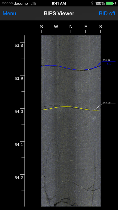 Screenshot #3 pour BIPS Viewer - The Projection Borehole Image Data Viewer