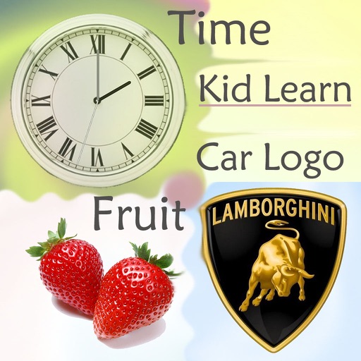 Kid Learn - (Time + Car Logo +  Fruit) icon