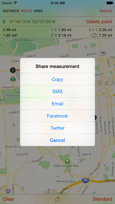 Map Tools - area, distance, radius and angle measurementのおすすめ画像5