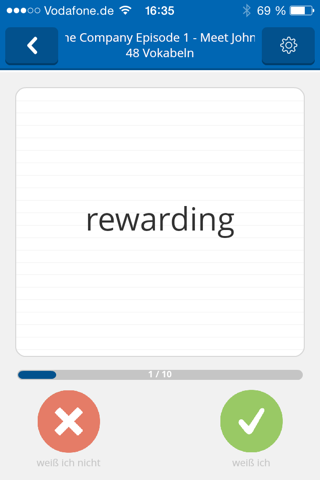 planeo Vokabel-App screenshot 2