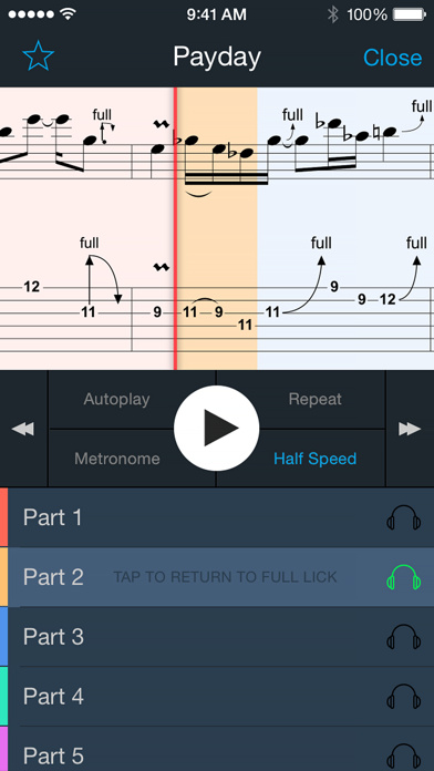 Screenshot #1 for Guitar Lick Master - 50+ Licks, Ultimate Trainer with Smart Tabs