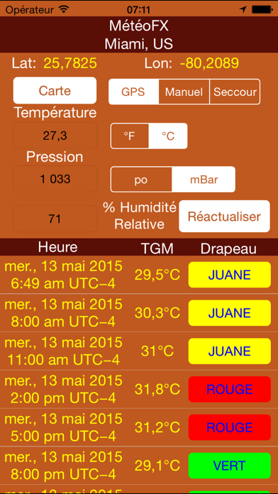 Screenshot #1 pour MétéoFX