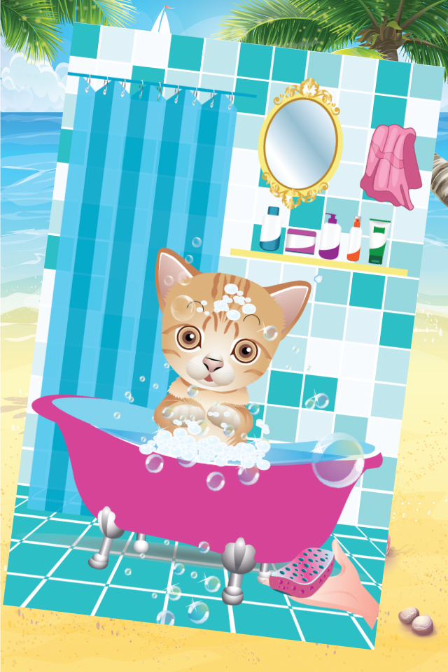 Cute Kitty Salon - Crazy little pet wash dressup and cat makeover spa salon game