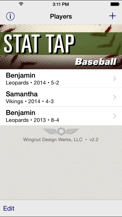 Stat Tap Baseball