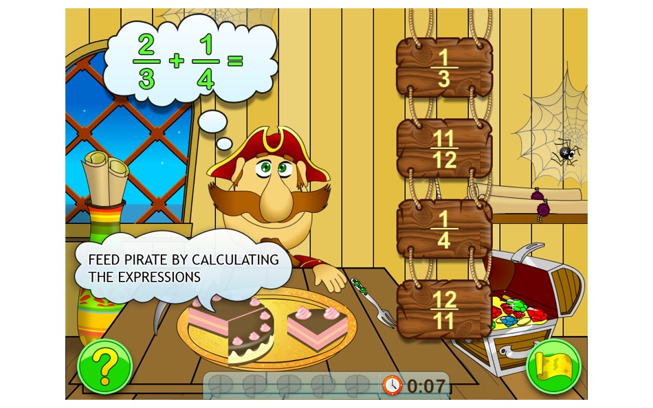 #4. Fractions and Smart Pirates. Free for Mac OS X (macOS) 由: Virtual Space OOO