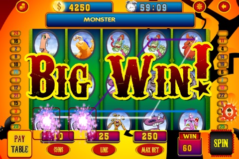 Abe's Monsters & Tiny Zombie Busters Slots Casino - Xtreme Fun Machine Edition Games Free screenshot 2