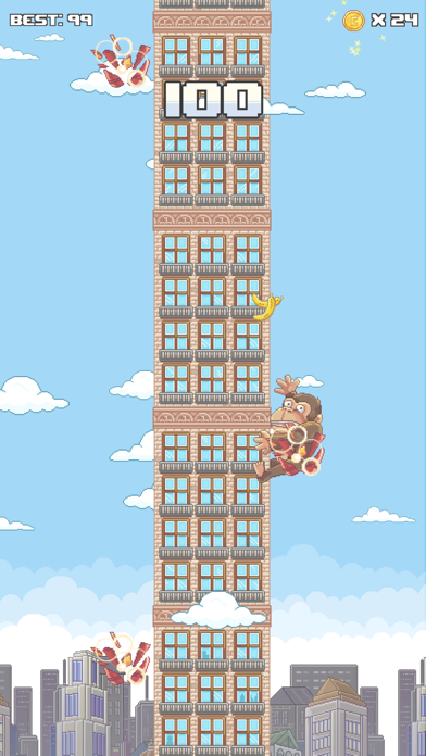 Screenshot #2 pour Super Kong Climb - Endless Pixel Arcade Climbing Game