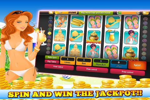 Beach Girls Slot Machine - Feel The Sunny Heartbeat in a Summer Casino! screenshot 2