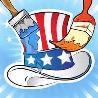 A Coloring Book for Children Learn to color icons of the United States of America