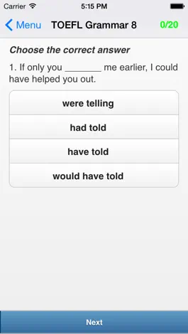 Game screenshot TOEFL® Grammar hack