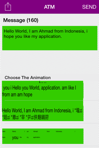 Animation Text Message screenshot 2