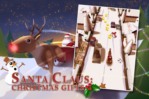 A Santa Claus: Christmas Gifts Free - 3D Sleigh Driving Game with Cartoon Graphics for Everyone screenshot 4