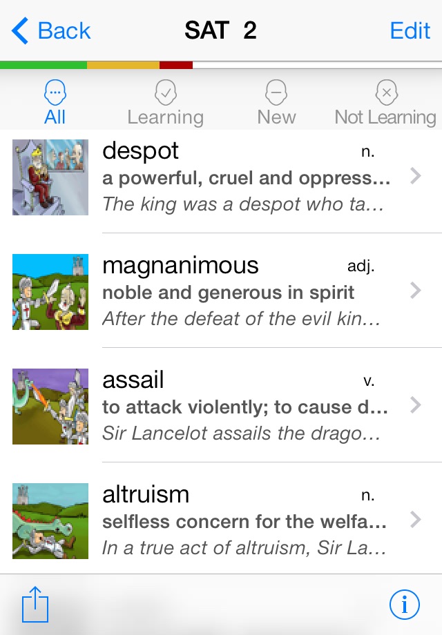Knowji SAT Top 500 Audio Visual Vocabulary Flashcards with Spaced Repetition screenshot 4