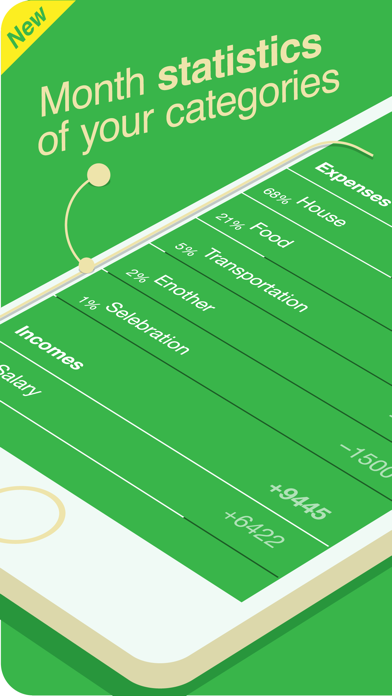 Mona — Money Expenses and Incomes. Check scanner. Statistics. iPhone screenshot